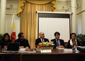 Ambasciata delle filippine conferenza stampa dopo il tifone