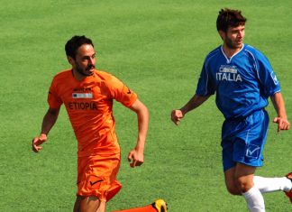 Nella terza giornata del Mundialido 2015 - torneo di calcio dedicato alla Roma multiculturale - in campo Etiopia e Italia - alias Atletico Diritti