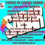 Corso di danze sabar con i maestri del Senegal al Felt