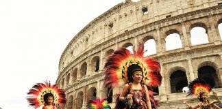 la VI edizione del carnevale boliviano, domenica 14 febbraio 2016 a Roma - Foto di marco Grandelis