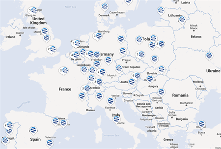 cartina delle istituzioni universitarie europee per i rifugiati