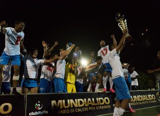 La finale del Mundialido 2016 torneo di calcio per stranieri a Roma tra Ucraina e Capo Verde