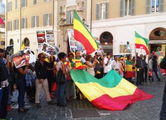 manifestazione degli oromo a roma