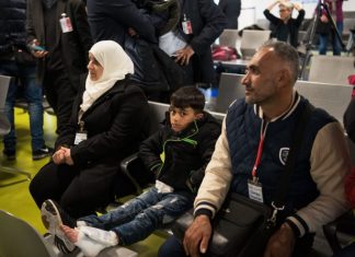 Corridoi umanitari: arrivo delle famiglie siriane a Fiumicino