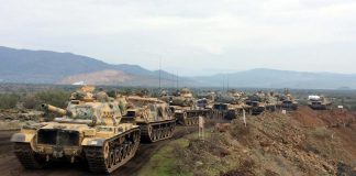 Carriarmati turchi al confine con la Siria(foto TRTWorld)