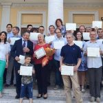 premiazione dei partecipanti del corso di lingua romena all’Accademia di Romania