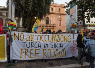 Manifestazione Rete Kurdistan-Italia, 11 ottobre 2019 Foto Gma