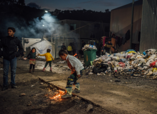 Disastro Moria dopo l'incendio del campo. Fonte valigiablu.it