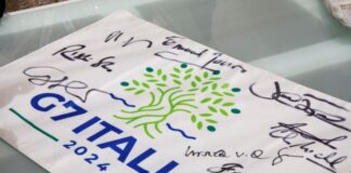 IlL'oLivo, logo del G7e le firme dei Paesi Partecipanti