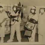 Troupe che filma l’ospedale palestinese in Libano