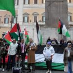 Il Presidio per la Palestina davanti a Montecitoriol presidio per la Palestina davanti a Montecitorio